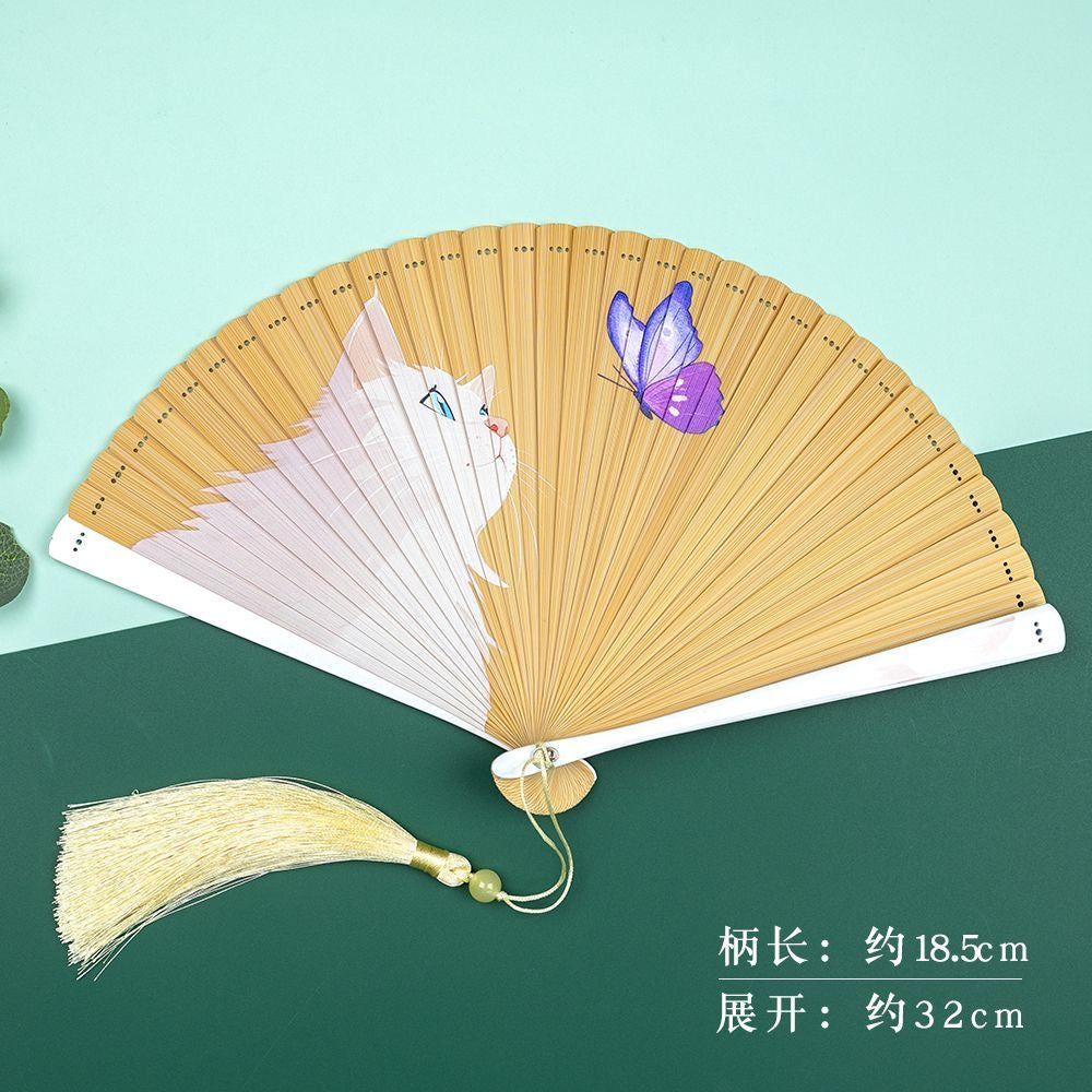 fully bamboo fan with exquisite box