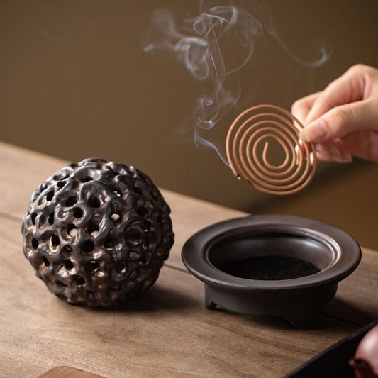 hollow-out ceramic aromatherapy set