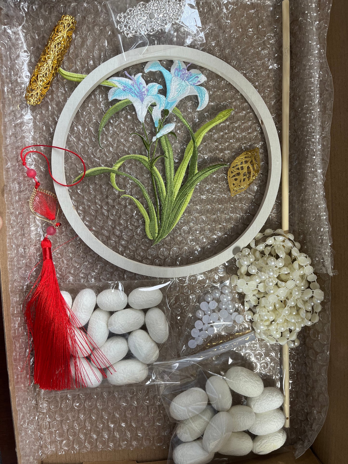materal kits of silk fan