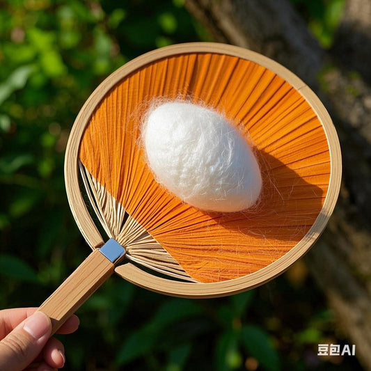 B-silk fan blind Box-natural crystals, natural pearls,and embroidery.